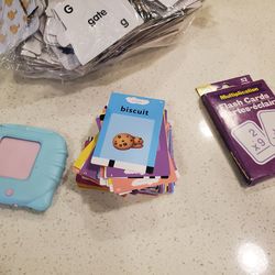 Kids flash cards and educational puzzles