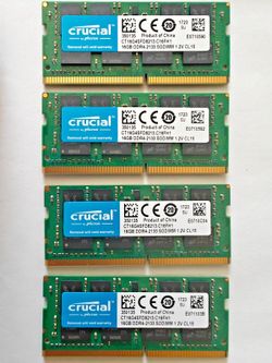 Crucial CT16G4SFD8213.C16FHQ1 32GB (2x16GB) RAM DDR4 2133MHz CL15 Laptop Memory