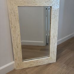 Mother of Pearl Inlay Wall Mirror - Coastal / Boho Style