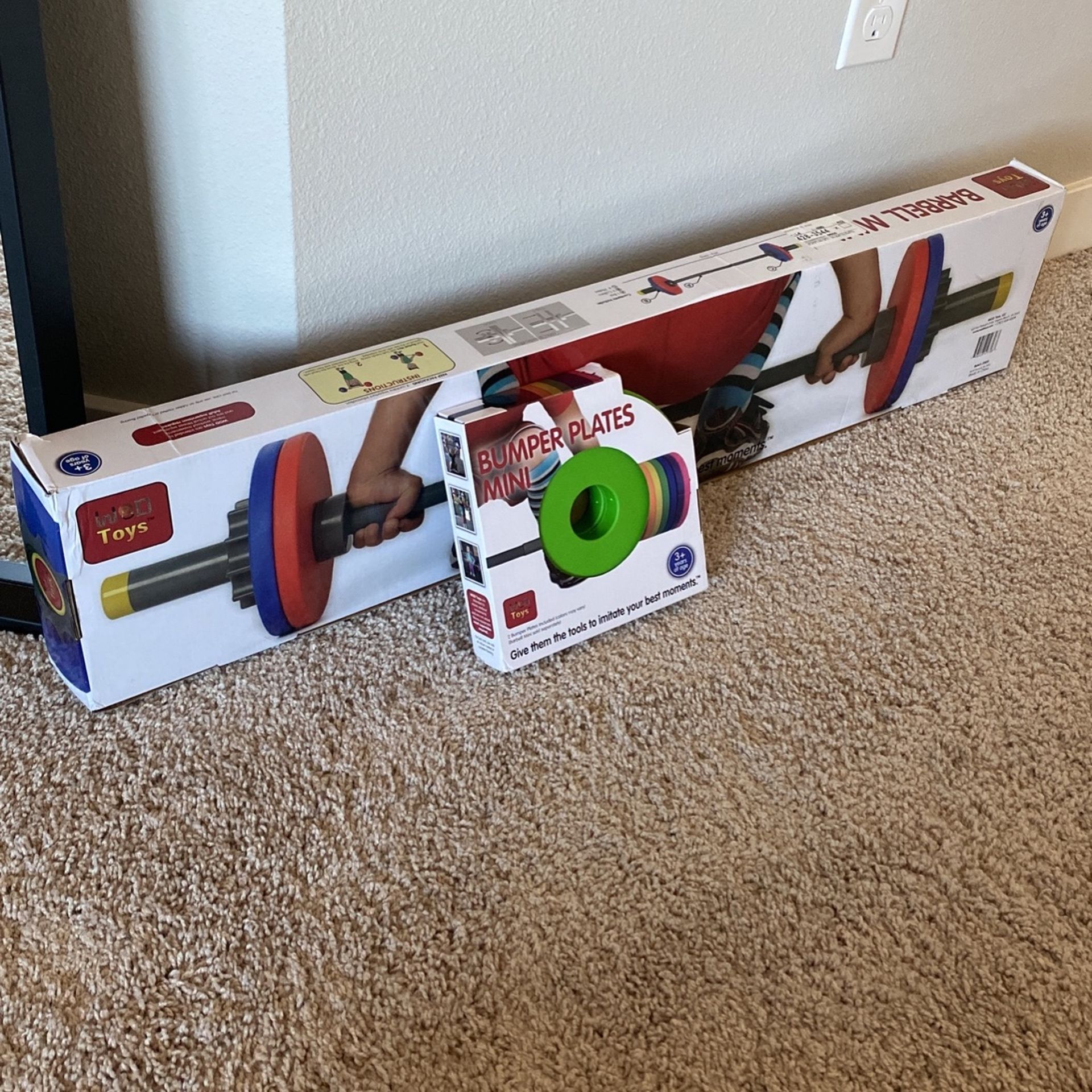 Bumper and Barbell Set For Kids