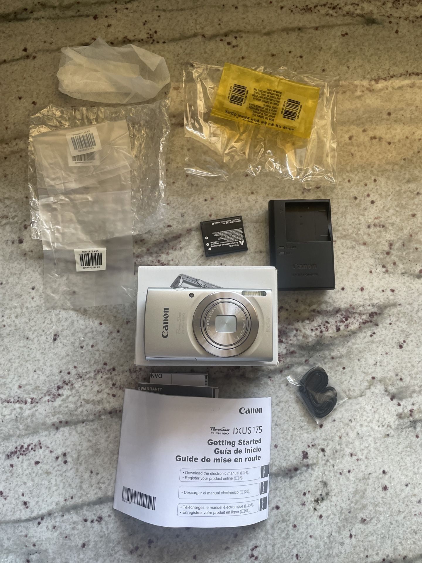 Canon PowerShot ELPH 180 20MP Digital Camera - Silver Point & Shoot New in Box
