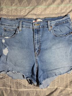 Signature by Levi Strauss Heritage High Rise Blue  Shorts Size 10 W