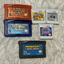 Nintendo Gameboy Advance 3Ds game lot bundle pokemon fire red sapphire moon fire emblem mario kart new super 