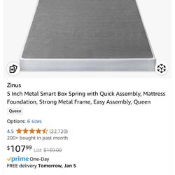 Zinus Queen Metal Boxspring