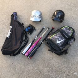Lot Of Used Baseball Equipment Gear