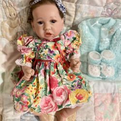 18” reborn baby girl Doll Dressed 