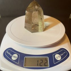 Citrine Crystal Mini Tower Natural Quartz Rainbows,  122 gr, 4.30 oz, 0.268 lb