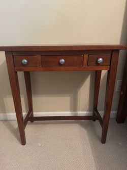 Wood Entry/Side Table with 3 Drawers
