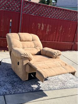 Tan Power Recliner Chair