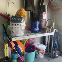 Two White Wall Storage Shelves