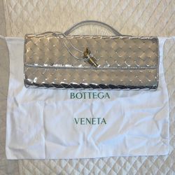 Silver Bottega Clutch 