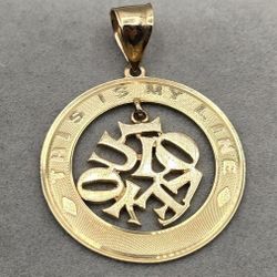 Solid 14kt Gold Love Charm Pendant Dije De Oro 14kt Solido