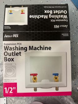 NEW Apollo PEX-A Washing Machine Outlet Box – 1/2” PEX – Valves Included