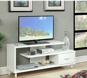Modern white tv stand