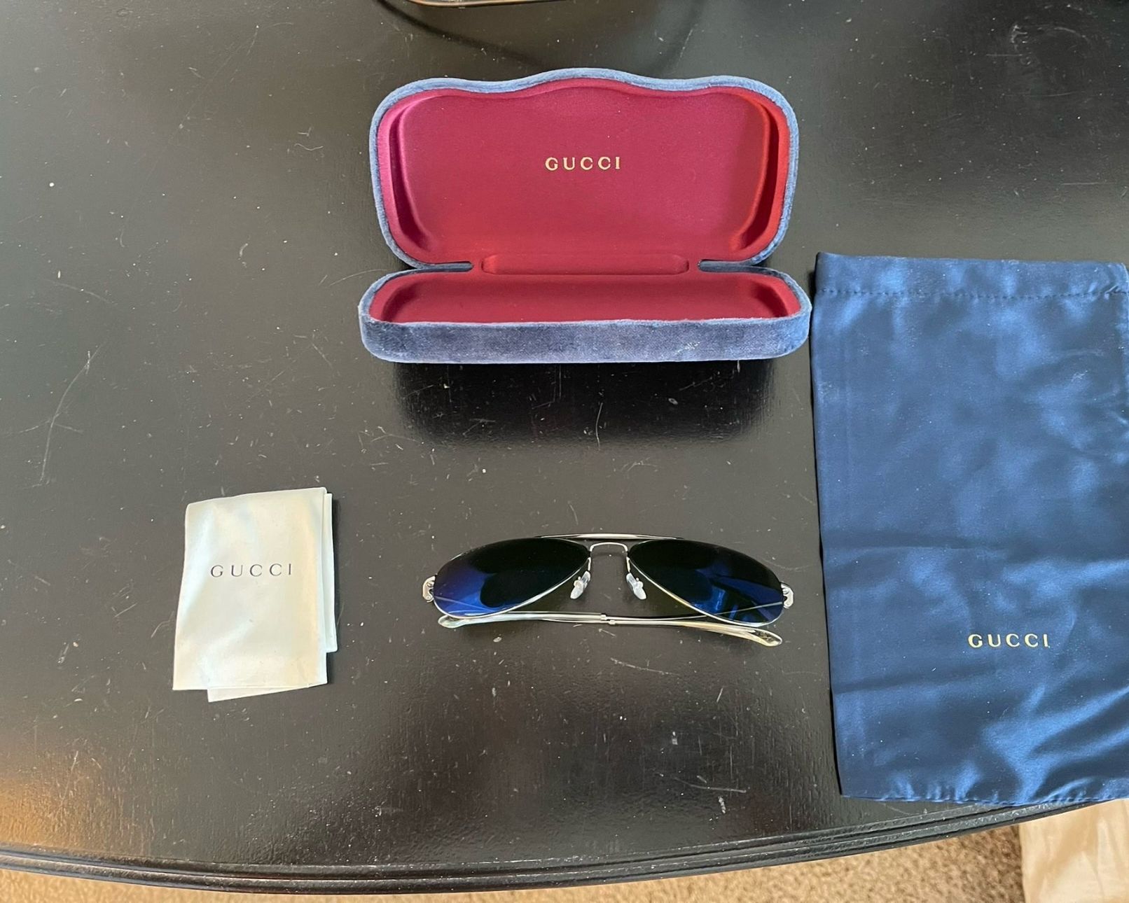 GG0500s blue Gucci Aviator