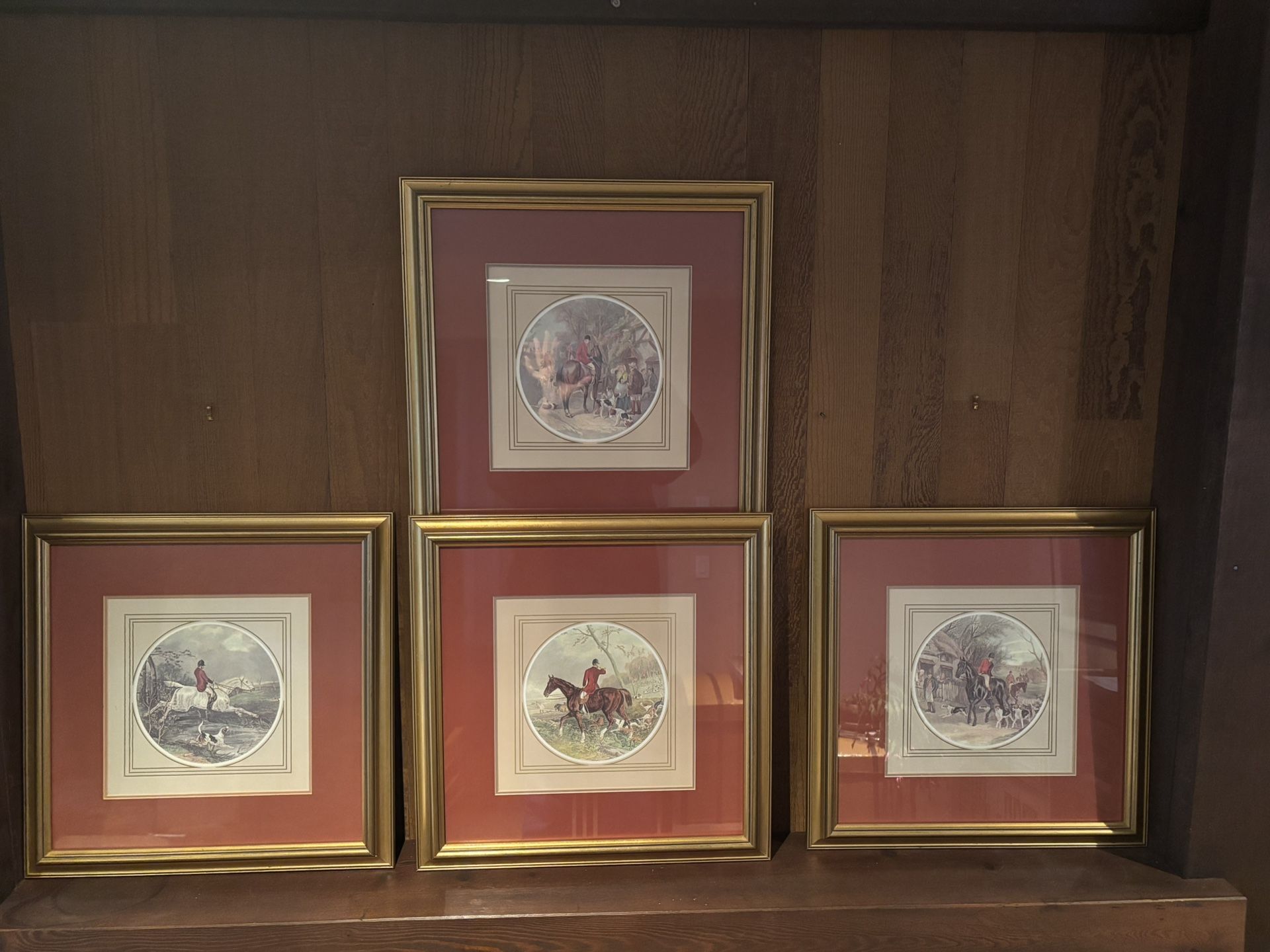 Set of 4 Classic, Vintage Framed Equestrian Prints