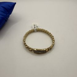 Cuban Bangle Bracelet 10Karat Gold 