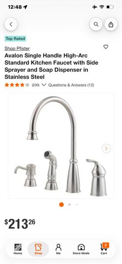 Pfister Avalon Single Handle Kitchen Faucet Set