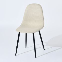Homy Casa CHARLTON FABRIC KHAKI 17.32" W x 20.87" D x 33.86" H Dining Chair