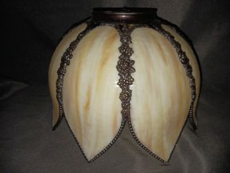 Slag Glass Tulip Lamp Shade