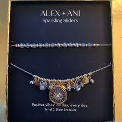 Alex & Ani Sparkling Sliders Bracelets. Brand New. 