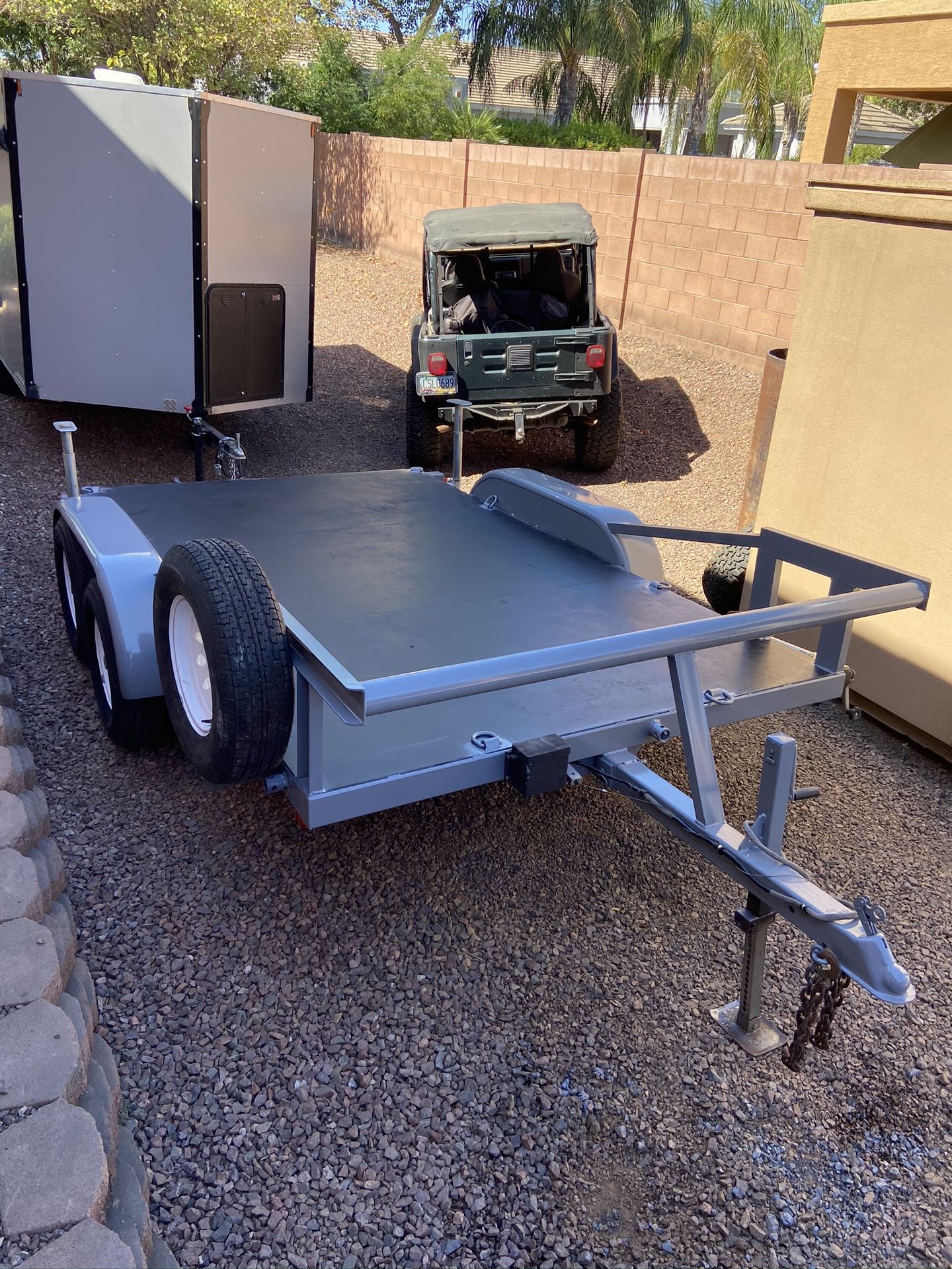 Steel Flatbed trailer Equipment Toys Tractor