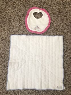 American Girl doll Bitty baby bib and burping cloth