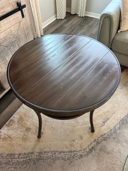 Wood and Metal Side Table