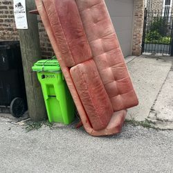 Free Red Leather Couch