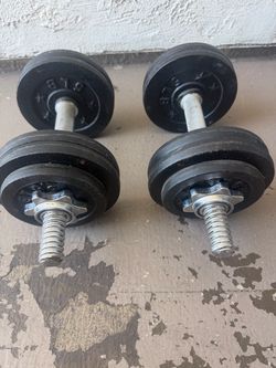 Adjustable Cast Iron Dumbbell Set