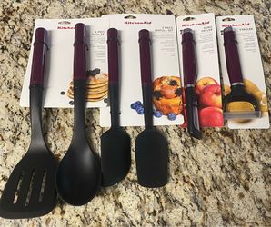 New KitchenAid 6 Pc Tool Set - Euro Peeler, Y-Peeler, Slotted Turner + Basting Spoon + 2 Spatulas