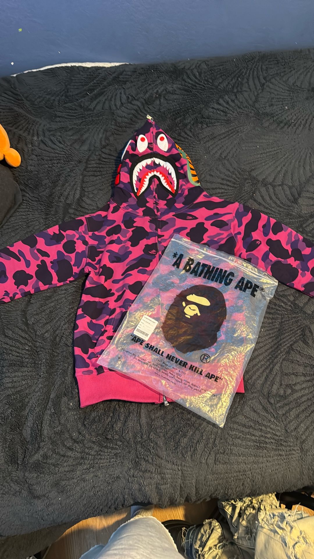 Small purple and pink Bape jacket