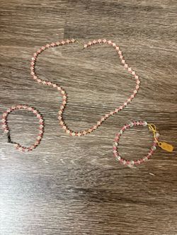 Authentic Crystal Jewelry Set Necklace, Earrings & 2 Bracelets