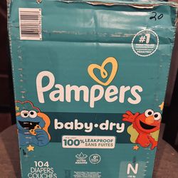 Pampers 104 count newborn diapers