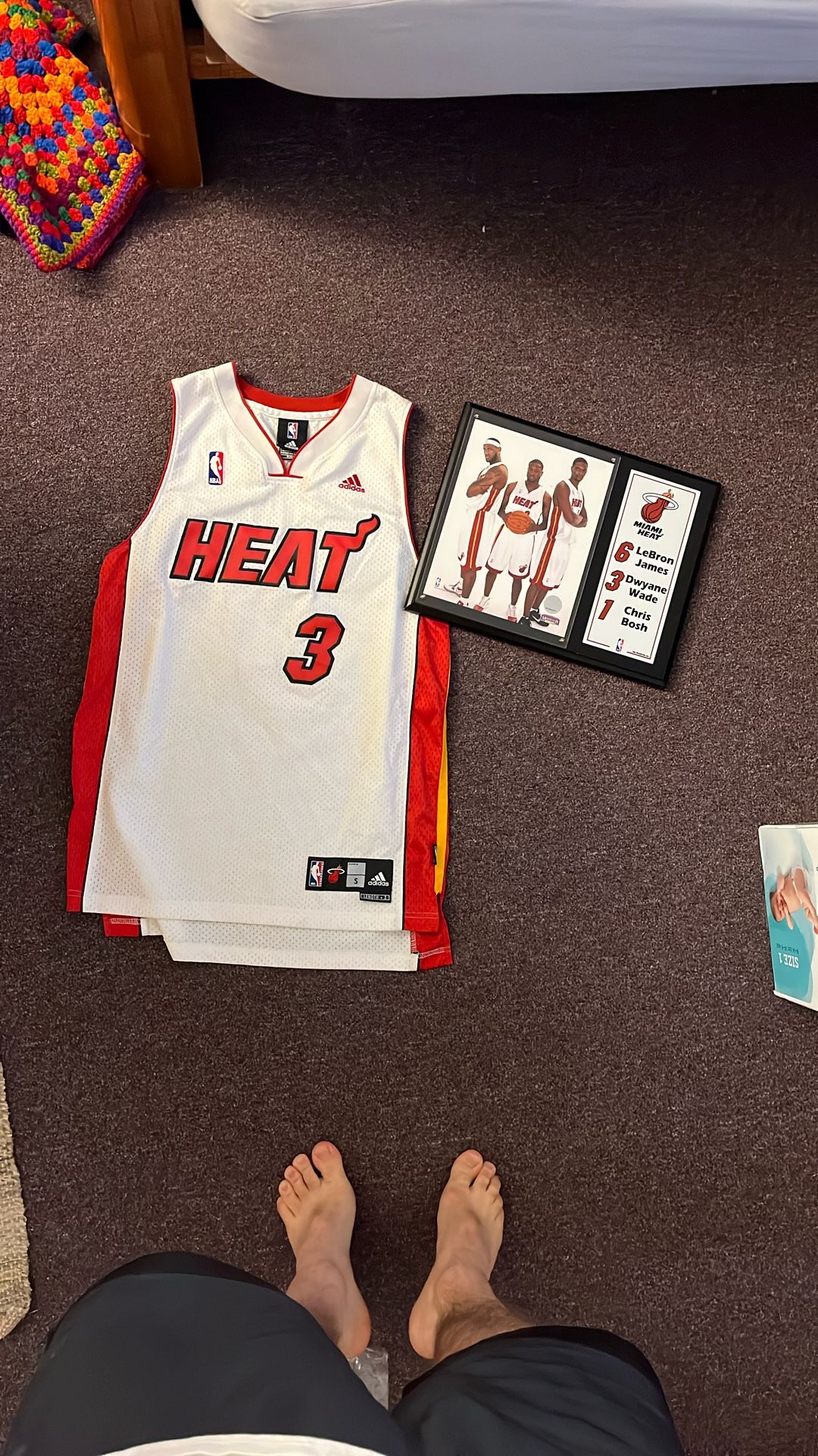 Dwayne Wade/Miami Heat Jersey w/ Big 3 Plague 