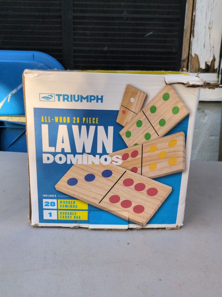 Large Wood Lawn Dominoes