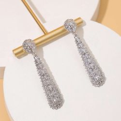 Sliver Drop Earrings 