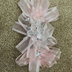 Elegant Light Pink Flower 🌸 Bow