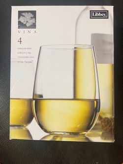 Wine Glasses - Libbey Vina Stemless -Set of 4