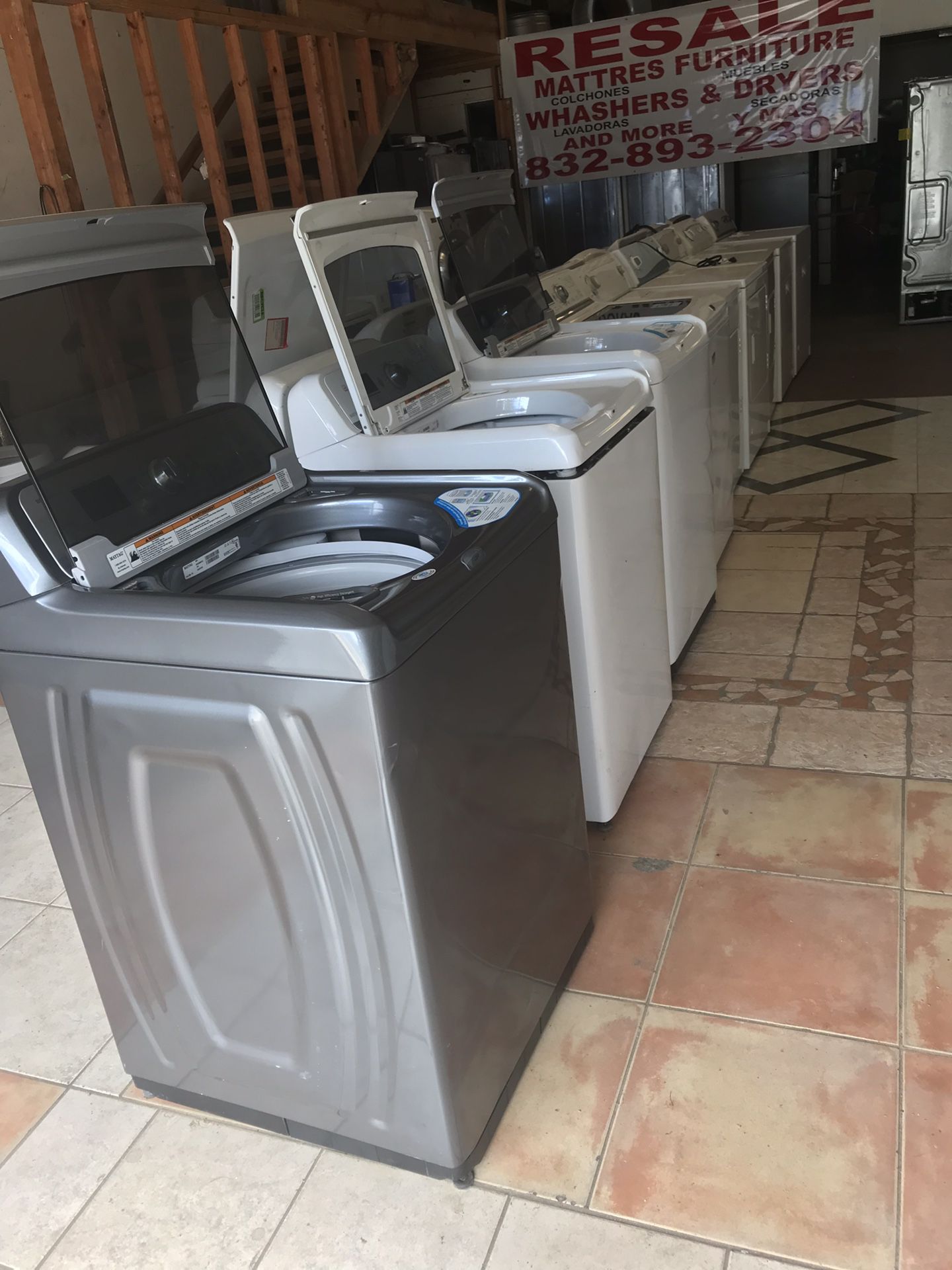 I sell washing machines Maytag bravos mct .. maytag bravo XL ..Whirlpool cabrio ..kenmore .. GE. samsung price to deal I make repair of washers drye