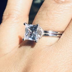 1.25CT Princess Cut Simulated Diamond