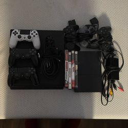 Sony PS4 Slim and PS2