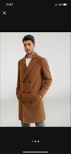 SHEIN Manfinity ModaGents Men Lapel Neck Double Breasted Overcoat available in size Small and X-Large NWT Pick up location in the city of Pico Rivera 