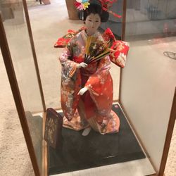 Beautiful Authentic Antique Collector Japanese Doll Traditional Kimono