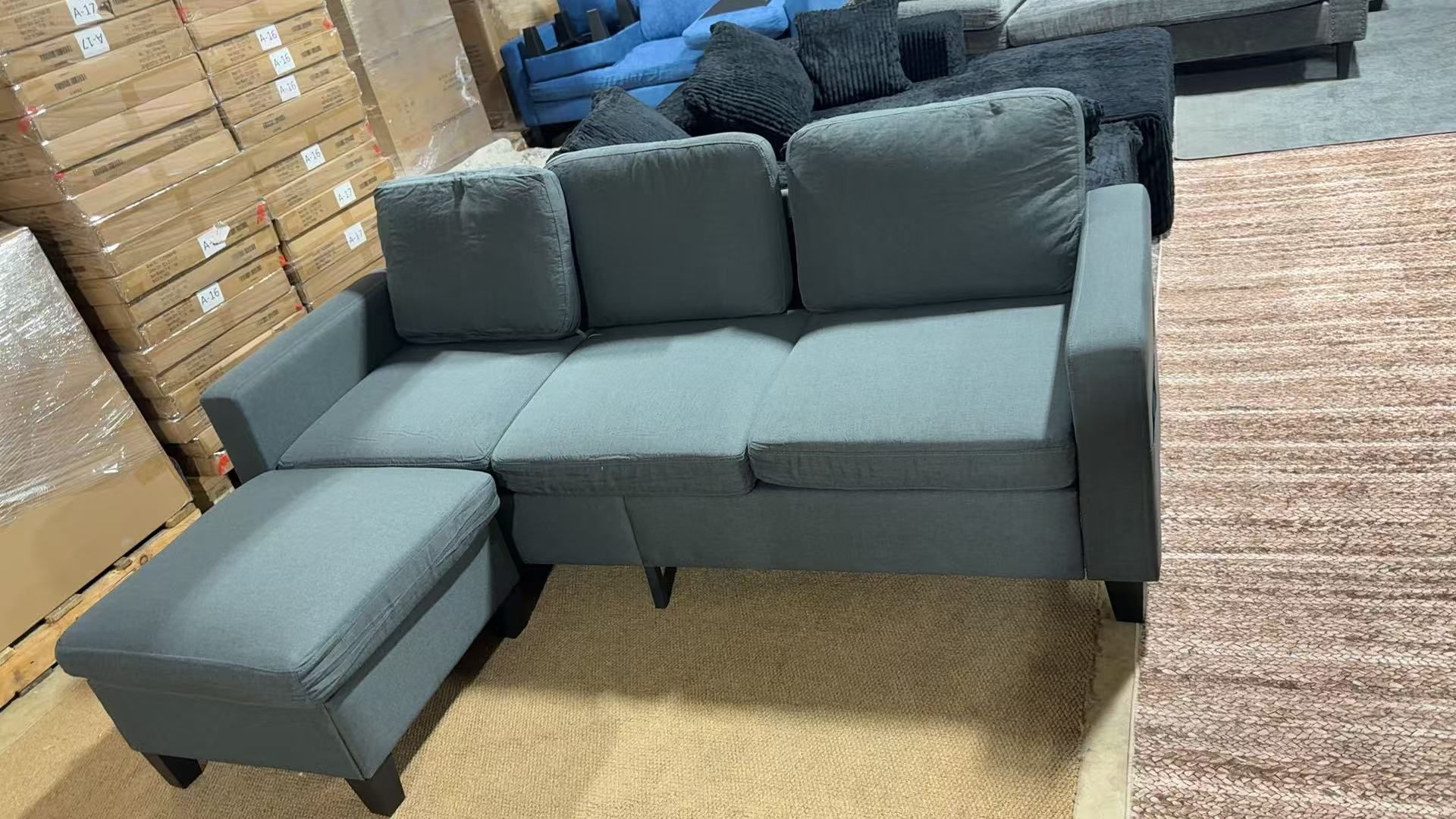 🔥Small Sectional Couch Sofas, 3 Seat L Shape Sofa, Small Couch,  $190