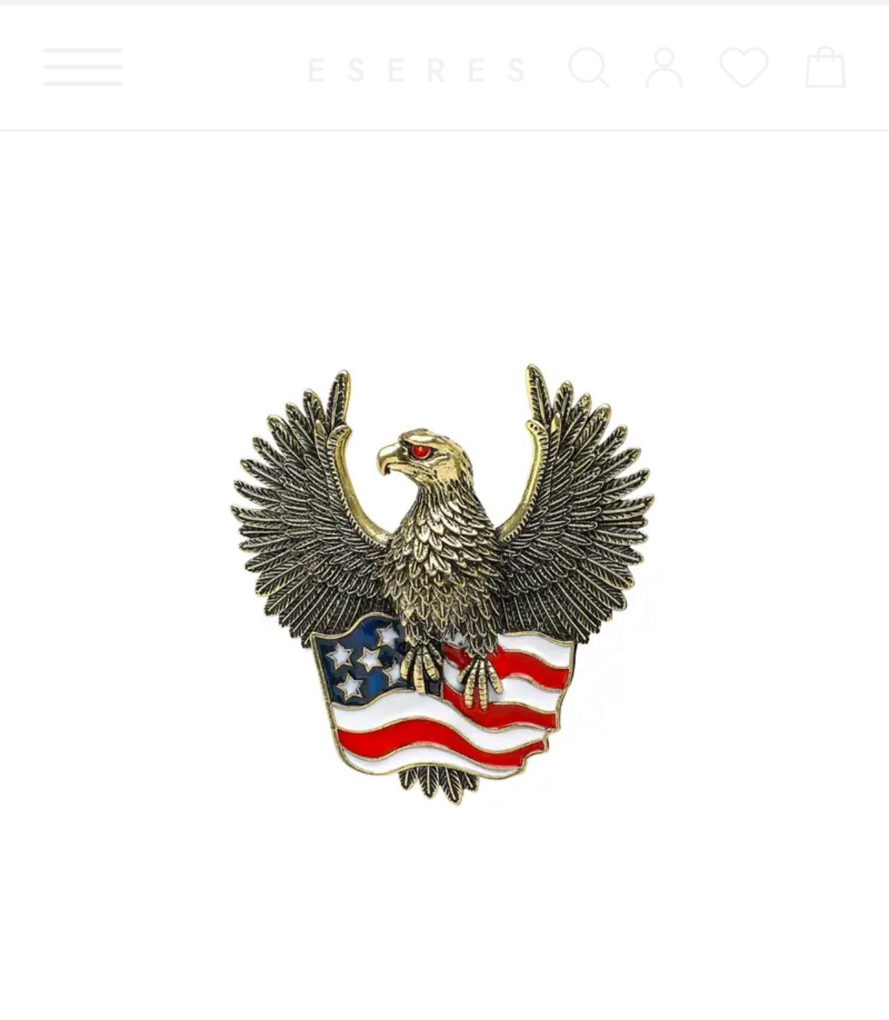 Bald Eagle Brooches American Flag Lapel Pin