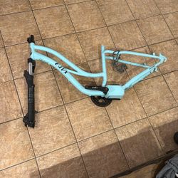 Beach Cruiser Bike Frame With Front Fork Suspension