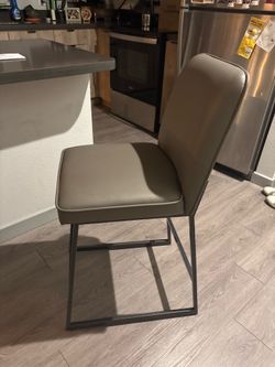 Lift F Counter Stool, Grey Faux Leather Bar Stool MUST GO