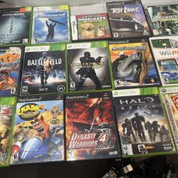 Lot of 15 VIDEO GAME CASES XBOX 360 Wii PS2 NO GAMES JUST CASES & Art-work  