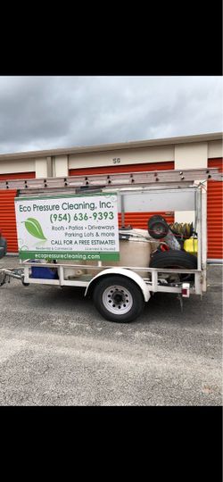 10x6  trailer with Honda 4000 psi power washer